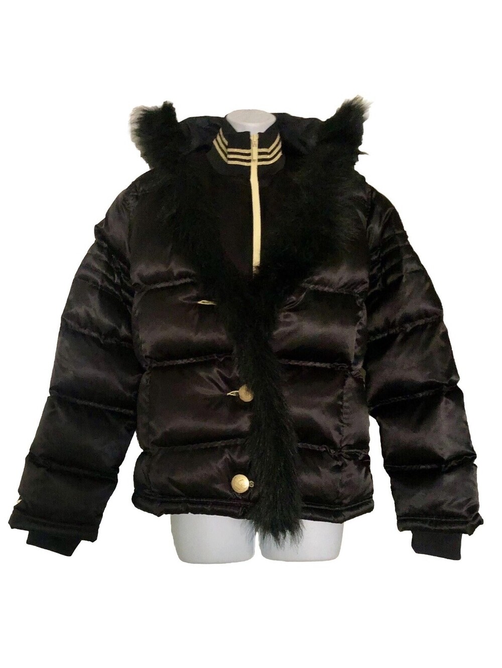 Vintage Adidas CG Carlo Gruber Women's Down Puffer Black Jacket L EUC